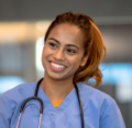 Nurse explaining procedure to patient