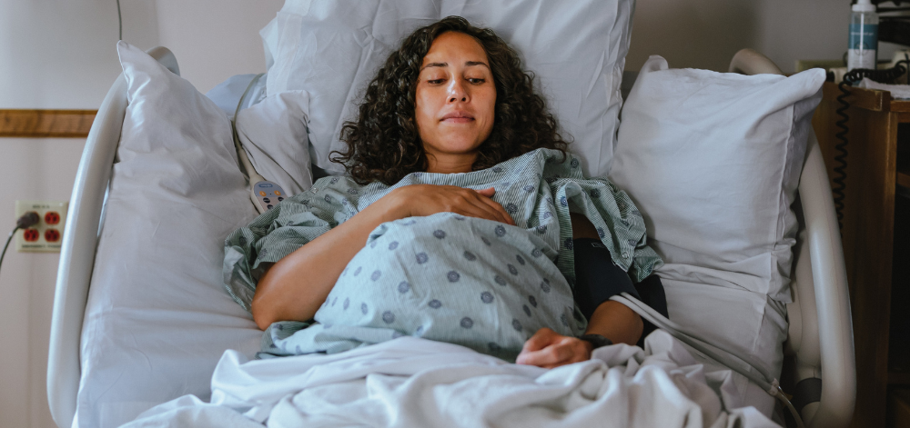 Woman preparing for childbirth