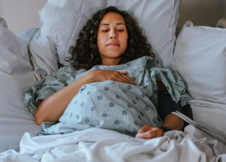 Woman preparing for childbirth