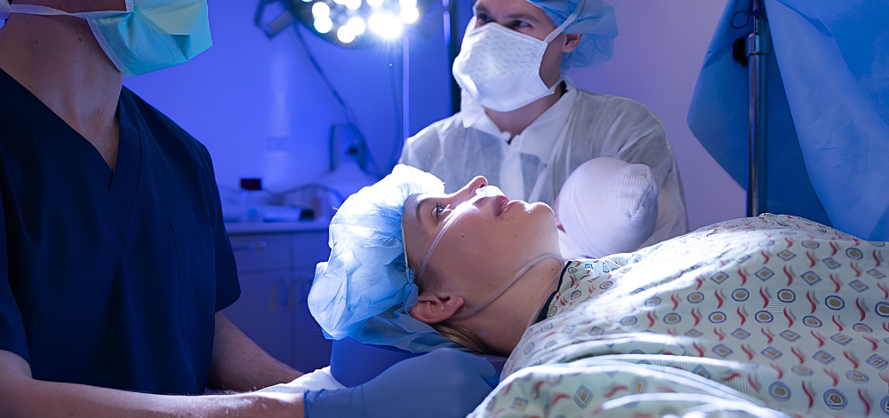 Post C-Section procedure in the OR