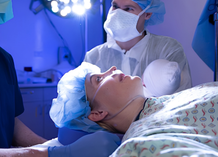 Post C-Section procedure in the OR
