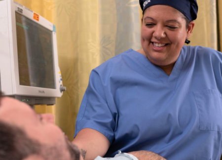 CRNA with patient post colonoscopy
