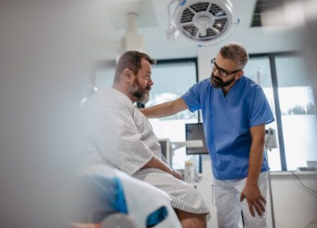 CRNA meeting with patient